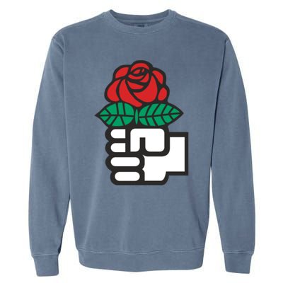 Dsa Democratic Socialists America Flowers Gift Meaningful Gift Garment-Dyed Sweatshirt