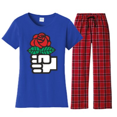 Dsa Democratic Socialists America Flowers Gift Meaningful Gift Women's Flannel Pajama Set