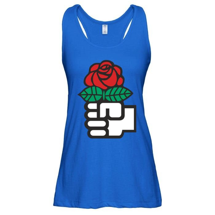 Dsa Democratic Socialists America Flowers Gift Meaningful Gift Ladies Essential Flowy Tank