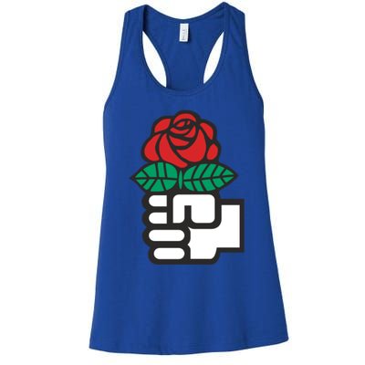 Dsa Democratic Socialists America Flowers Gift Meaningful Gift Women's Racerback Tank