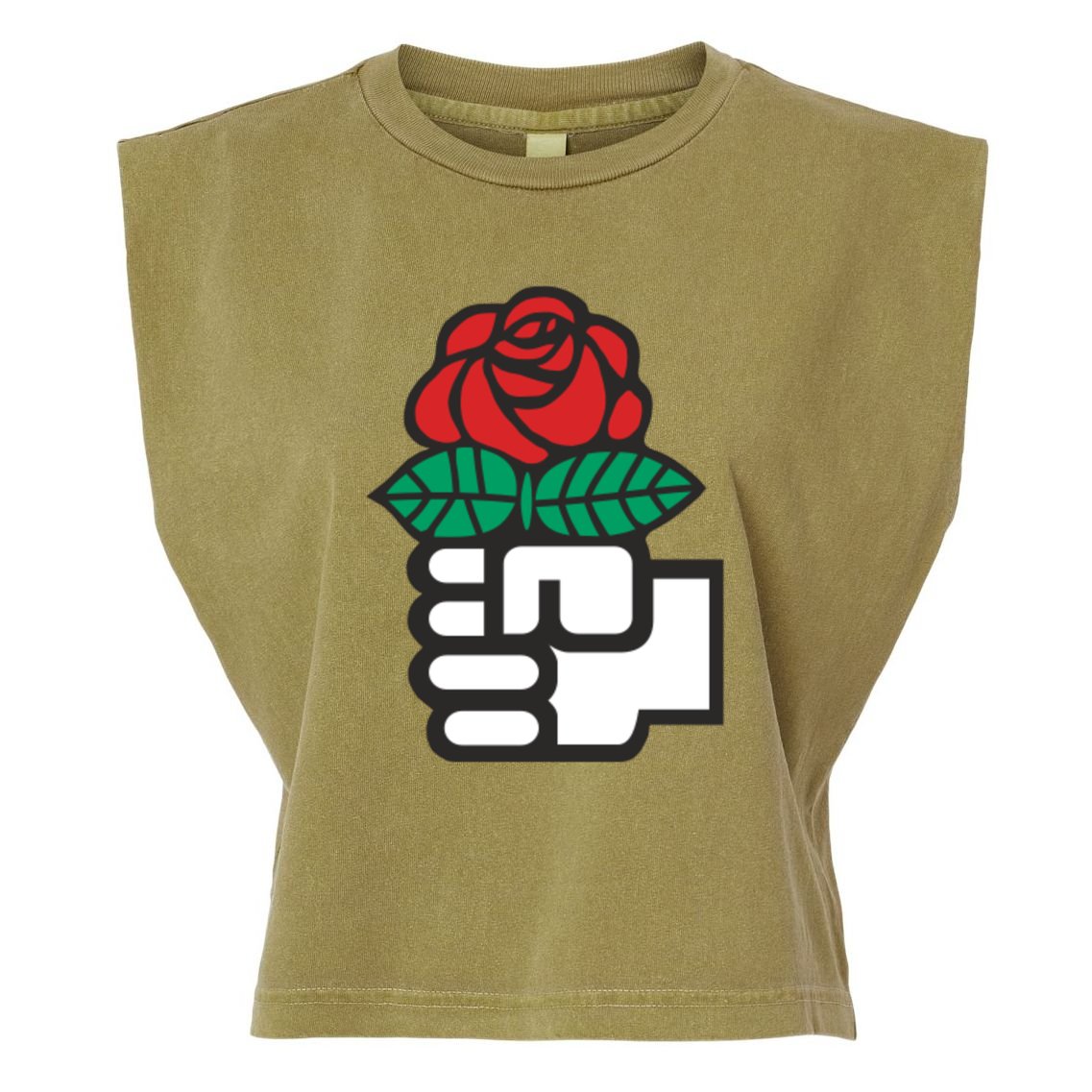 Dsa Democratic Socialists America Flowers Gift Meaningful Gift Garment-Dyed Women's Muscle Tee
