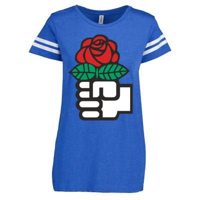 Dsa Democratic Socialists America Flowers Gift Meaningful Gift Enza Ladies Jersey Football T-Shirt