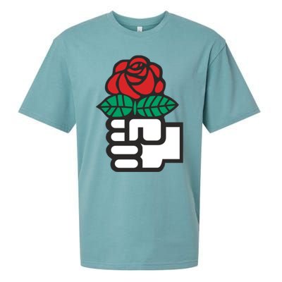 Dsa Democratic Socialists America Flowers Gift Meaningful Gift Sueded Cloud Jersey T-Shirt