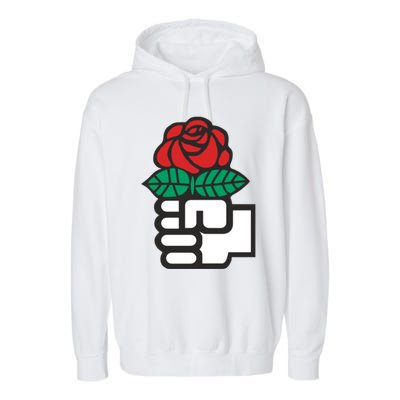 Dsa Democratic Socialists America Flowers Gift Meaningful Gift Garment-Dyed Fleece Hoodie