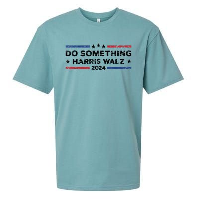 Dnc Do Something Kamala Harris Walz 2024 President Campaign Sueded Cloud Jersey T-Shirt