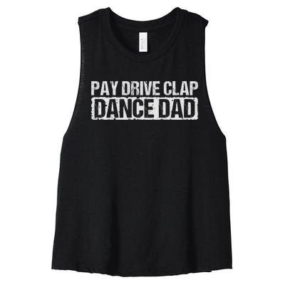 Dance Dad Supportive Parent Graphic Women's Racerback Cropped Tank