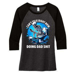 Doing Dad Shit Dad Joke Skeleton Dad Funny Dad Women's Tri-Blend 3/4-Sleeve Raglan Shirt