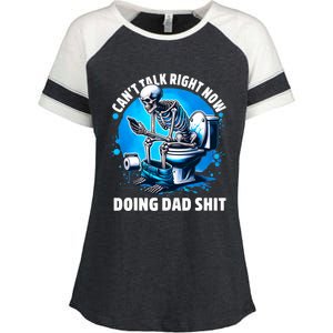 Doing Dad Shit Dad Joke Skeleton Dad Funny Dad Enza Ladies Jersey Colorblock Tee