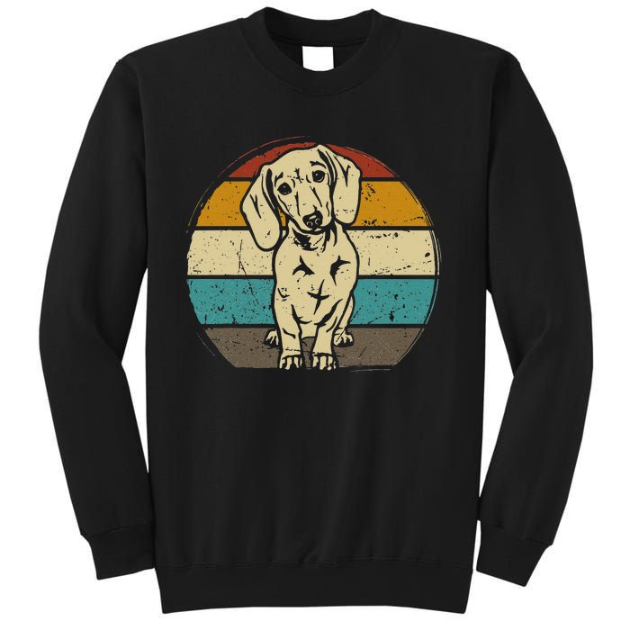 Dachshund Dog Silhouette Retro Gift Sweatshirt