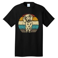 Dachshund Dog Silhouette Retro Gift Tall T-Shirt