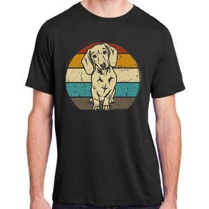 Dachshund Dog Silhouette Retro Gift Adult ChromaSoft Performance T-Shirt