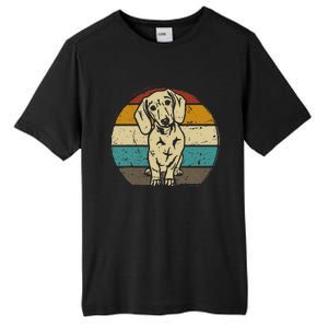 Dachshund Dog Silhouette Retro Gift Tall Fusion ChromaSoft Performance T-Shirt