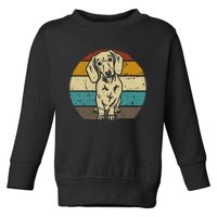 Dachshund Dog Silhouette Retro Gift Toddler Sweatshirt