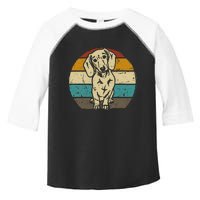 Dachshund Dog Silhouette Retro Gift Toddler Fine Jersey T-Shirt