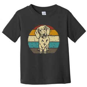 Dachshund Dog Silhouette Retro Gift Toddler T-Shirt