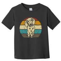 Dachshund Dog Silhouette Retro Gift Toddler T-Shirt