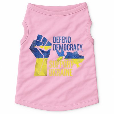 Defend Democracy Support Ukraine Zelensky Ukrainian Flag Doggie Tank