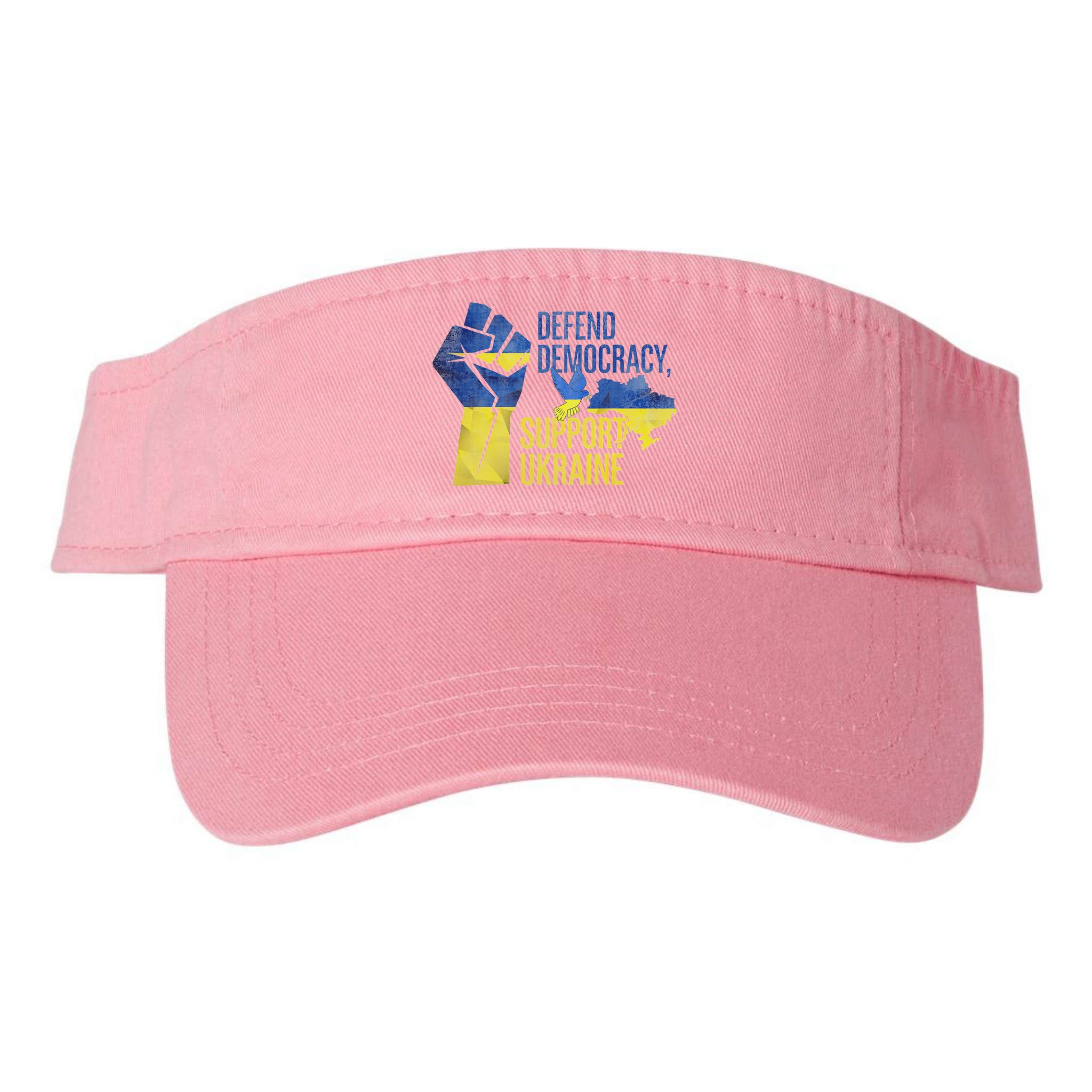Defend Democracy Support Ukraine Zelensky Ukrainian Flag Visor
