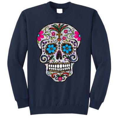 day dead sugar skull hoodie halloween hoody Tall Sweatshirt