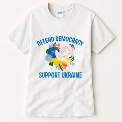 Defend Democracy Support Ukraine Stand With Zelensky Peace Tall T-Shirt