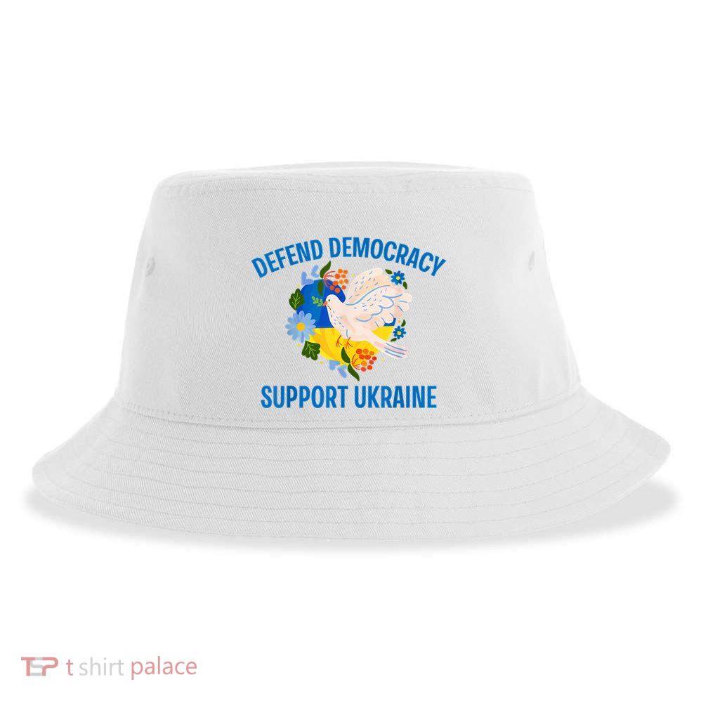 Defend Democracy Support Ukraine Stand With Zelensky Peace Sustainable Bucket Hat