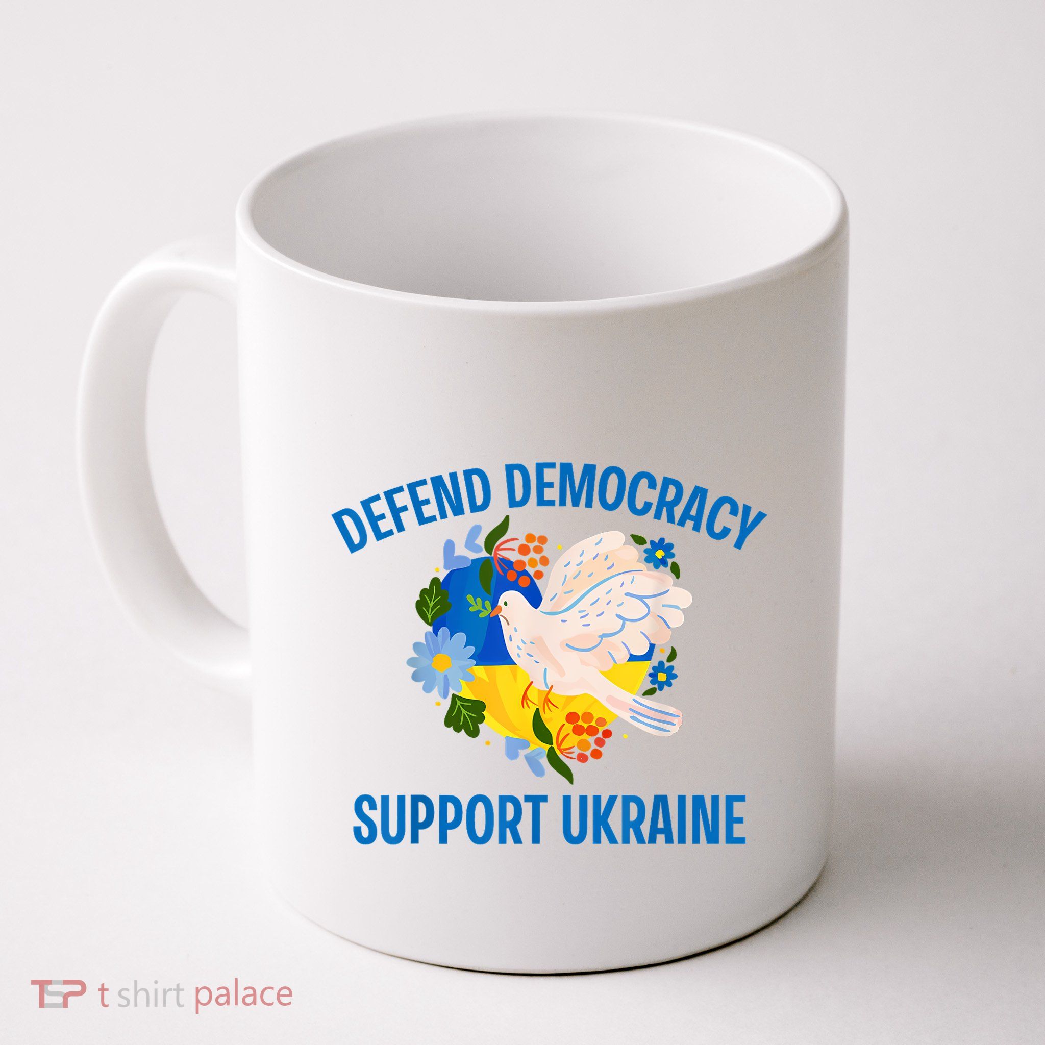 Defend Democracy Support Ukraine Stand With Zelensky Peace Mug