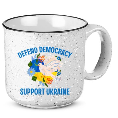 Defend Democracy Support Ukraine Stand With Zelensky Peace 15oz Campfire Ceramic Mug