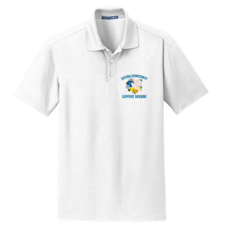 Defend Democracy Support Ukraine Stand With Zelensky Peace Dry Zone Grid Polo