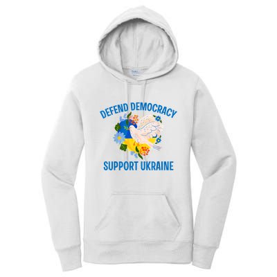 Defend Democracy Support Ukraine Stand With Zelensky Peace Women's Pullover Hoodie