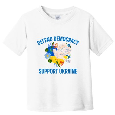Defend Democracy Support Ukraine Stand With Zelensky Peace Toddler T-Shirt