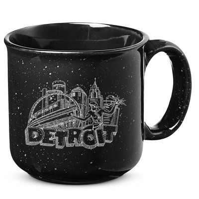 Detroit Drawing Skyline 15oz Campfire Ceramic Mug