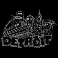 Detroit Drawing Skyline Women's Perfect Tri Rocker Tank
