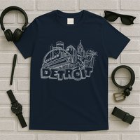 Detroit Drawing Skyline T-Shirt