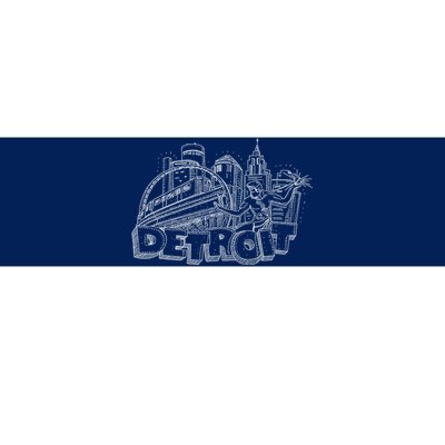 Detroit Drawing Skyline Bumper Sticker