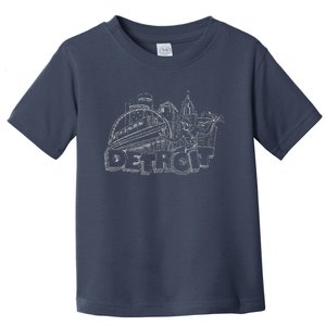 Detroit Drawing Skyline Toddler T-Shirt