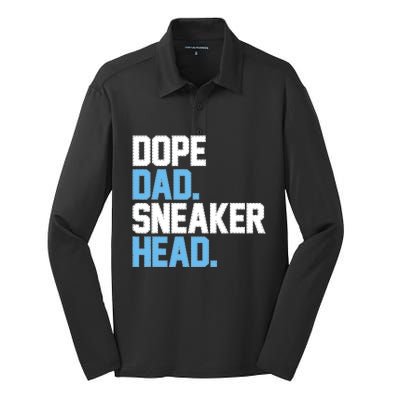 Dope Dad Sneakerhead Silk Touch Performance Long Sleeve Polo