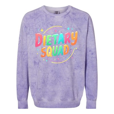 Dietitian Dietary Squad Nutritionist Dietary Worker Colorblast Crewneck Sweatshirt