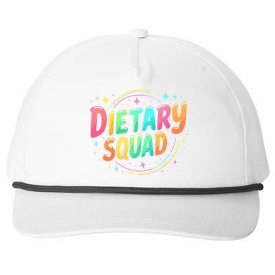 Dietitian Dietary Squad Nutritionist Dietary Worker Snapback Five-Panel Rope Hat