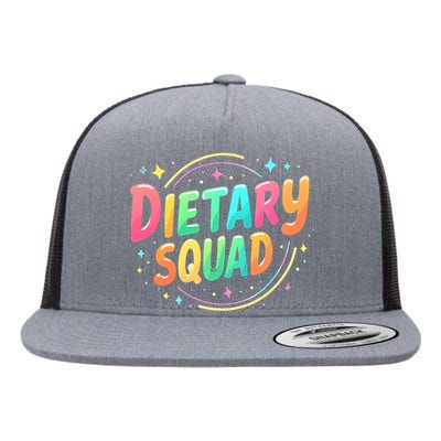 Dietitian Dietary Squad Nutritionist Dietary Worker Flat Bill Trucker Hat