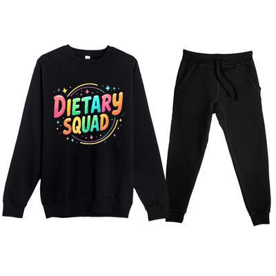 Dietitian Dietary Squad Nutritionist Dietary Worker Premium Crewneck Sweatsuit Set