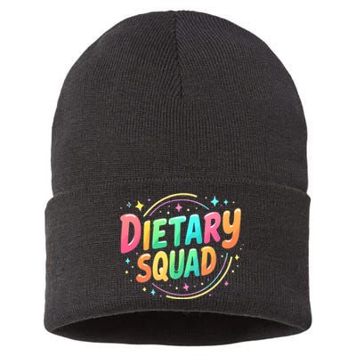 Dietitian Dietary Squad Nutritionist Dietary Worker Sustainable Knit Beanie