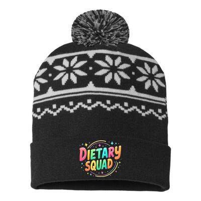 Dietitian Dietary Squad Nutritionist Dietary Worker USA-Made Snowflake Beanie