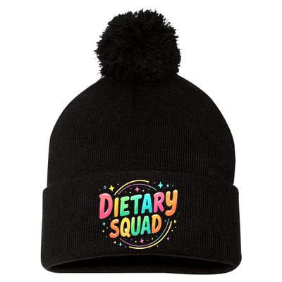 Dietitian Dietary Squad Nutritionist Dietary Worker Pom Pom 12in Knit Beanie