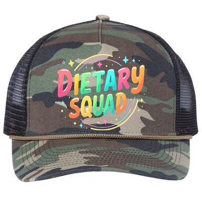 Dietitian Dietary Squad Nutritionist Dietary Worker Retro Rope Trucker Hat Cap