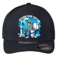 Doing Dad Shit Funny Skeleton Flexfit Unipanel Trucker Cap