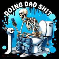 Doing Dad Shit Funny Skeleton Impact Tech Backpack