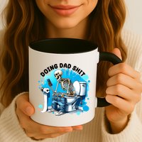 Doing Dad Shit Funny Skeleton Mug