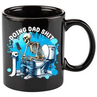 Doing Dad Shit Funny Skeleton 11oz C Handle Ceramic Mug