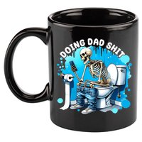 Doing Dad Shit Funny Skeleton 11oz C Handle Ceramic Mug