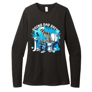 Doing Dad Shit Funny Skeleton Womens CVC Long Sleeve Shirt